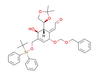 [(2R,5S,6R)-2-Benzyloxymethoxy-4-(tert-butyl-diphenyl-silanyloxymethyl)-6-((S)-2,2-dimethyl-[1,3]dioxolan-4-yl)-5-hydroxy-cyclohex-3-en-(E)-ylidene]-acetaldehyde
