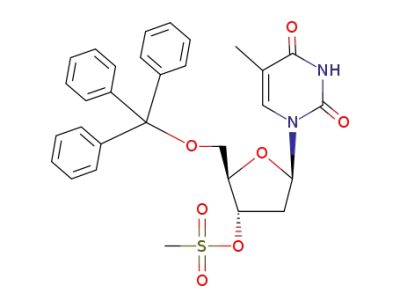 1-(2-deoxy-3-O-methanesulfonyl-5-O-trityl-β-D-ribopentofuranosyl)thymine