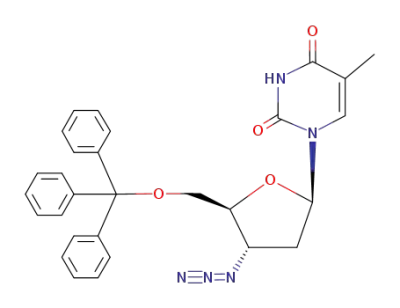 1-(3-azido-2,3-deoxy-5-O-trityl-β-D-erythro-pentofuranosyl)thymine