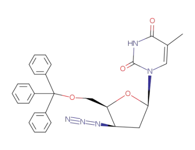 1-(3-Azido-2,3-dideoxy-5-O-trityl-β-D-threo-pentofuranosyl)thymine